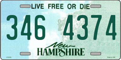 NH license plate 3464374
