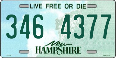 NH license plate 3464377