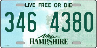 NH license plate 3464380
