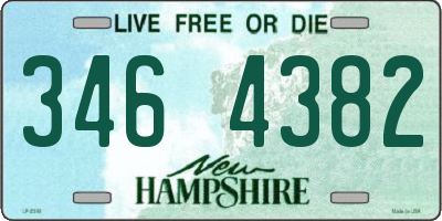 NH license plate 3464382