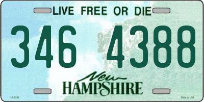 NH license plate 3464388