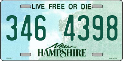 NH license plate 3464398