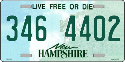 NH license plate 3464402