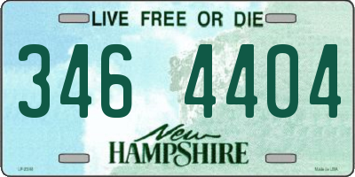 NH license plate 3464404