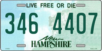 NH license plate 3464407