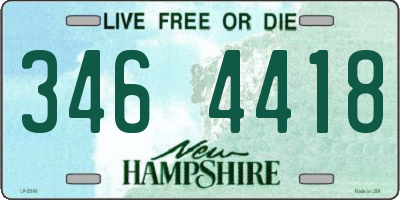 NH license plate 3464418
