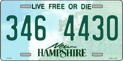 NH license plate 3464430