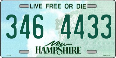 NH license plate 3464433