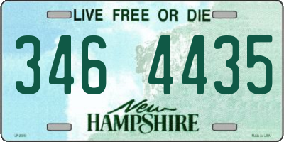 NH license plate 3464435