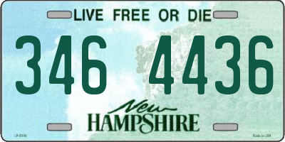 NH license plate 3464436