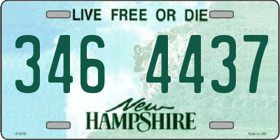NH license plate 3464437