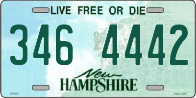 NH license plate 3464442