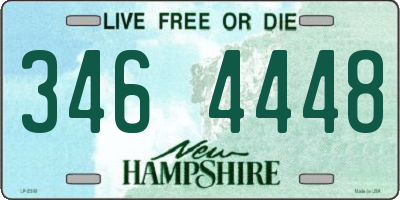 NH license plate 3464448