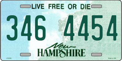 NH license plate 3464454