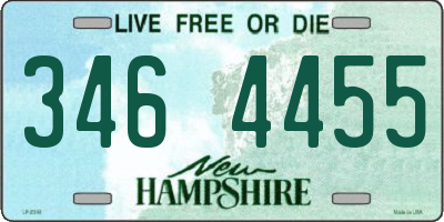 NH license plate 3464455
