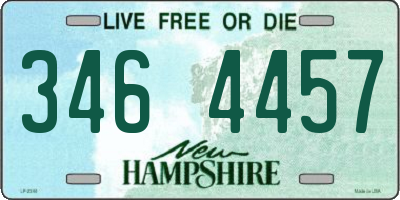 NH license plate 3464457