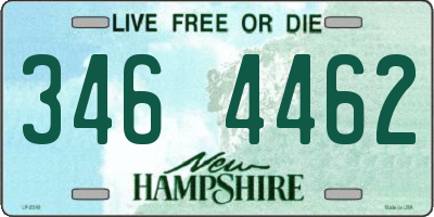 NH license plate 3464462