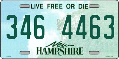 NH license plate 3464463
