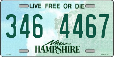 NH license plate 3464467