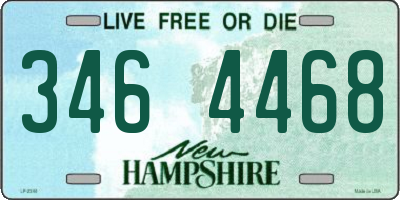 NH license plate 3464468