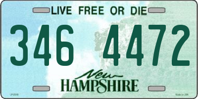 NH license plate 3464472