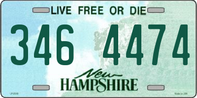 NH license plate 3464474