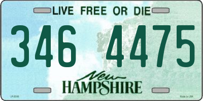 NH license plate 3464475