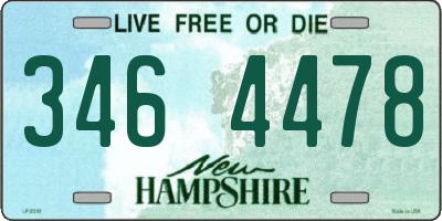 NH license plate 3464478