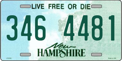 NH license plate 3464481