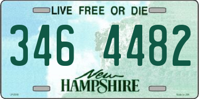 NH license plate 3464482