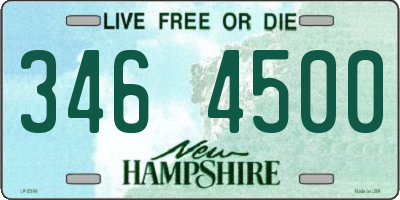 NH license plate 3464500