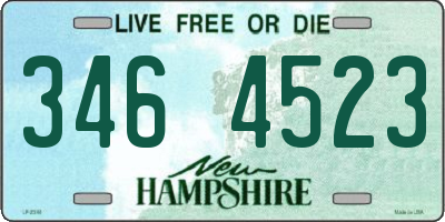 NH license plate 3464523