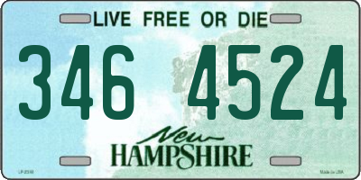NH license plate 3464524