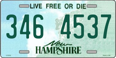 NH license plate 3464537