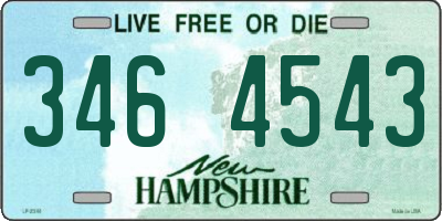 NH license plate 3464543