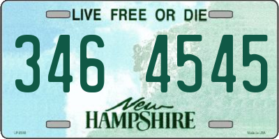 NH license plate 3464545