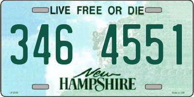 NH license plate 3464551
