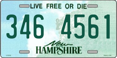 NH license plate 3464561
