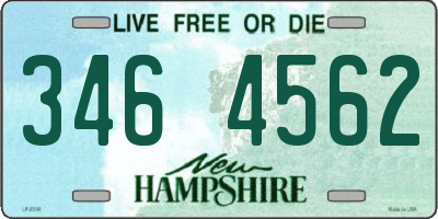 NH license plate 3464562