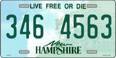 NH license plate 3464563
