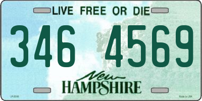 NH license plate 3464569