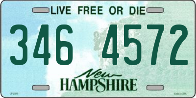 NH license plate 3464572