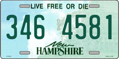 NH license plate 3464581
