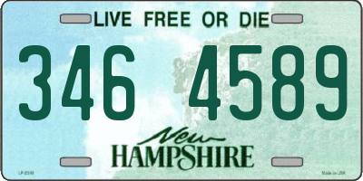 NH license plate 3464589