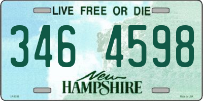 NH license plate 3464598