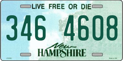 NH license plate 3464608