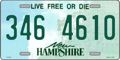 NH license plate 3464610