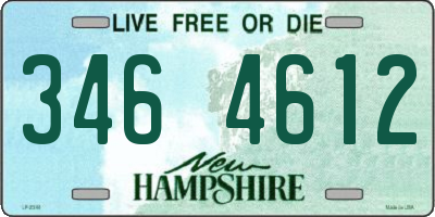 NH license plate 3464612