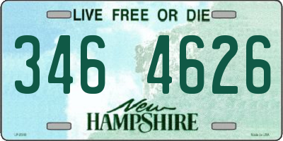 NH license plate 3464626