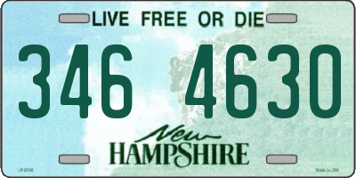 NH license plate 3464630